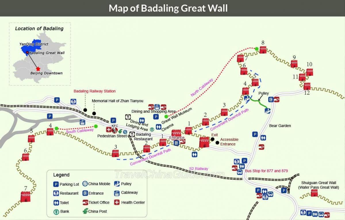 Beijing great wall map