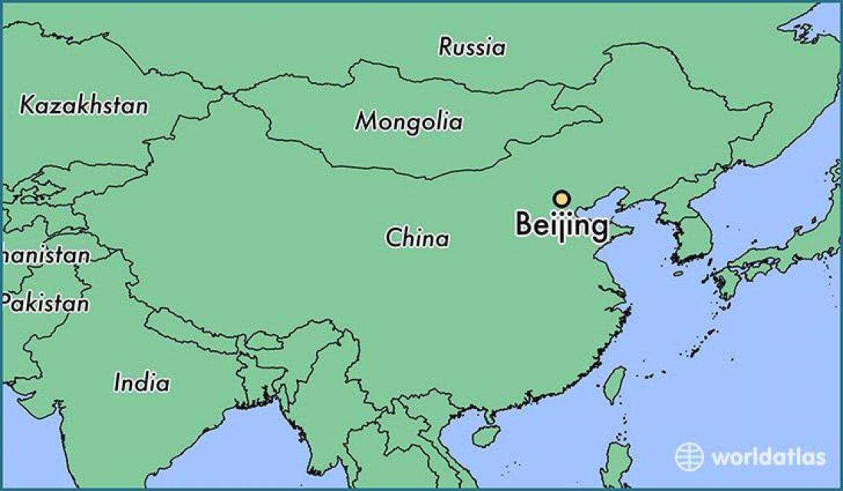 Karte von Peking Ort auf der Welt
