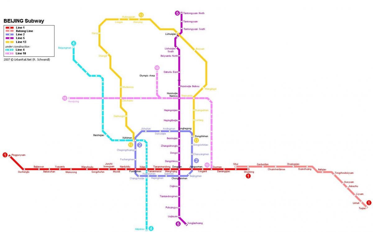 Karte von Beijing underground city