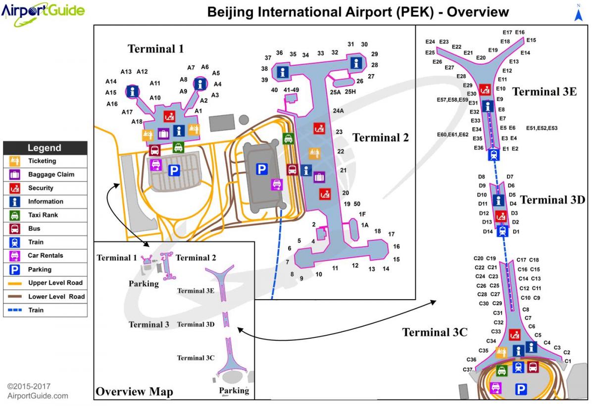Peking airport-Karte