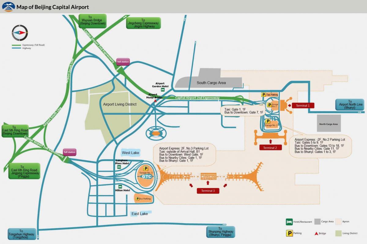 Beijing airport terminal map