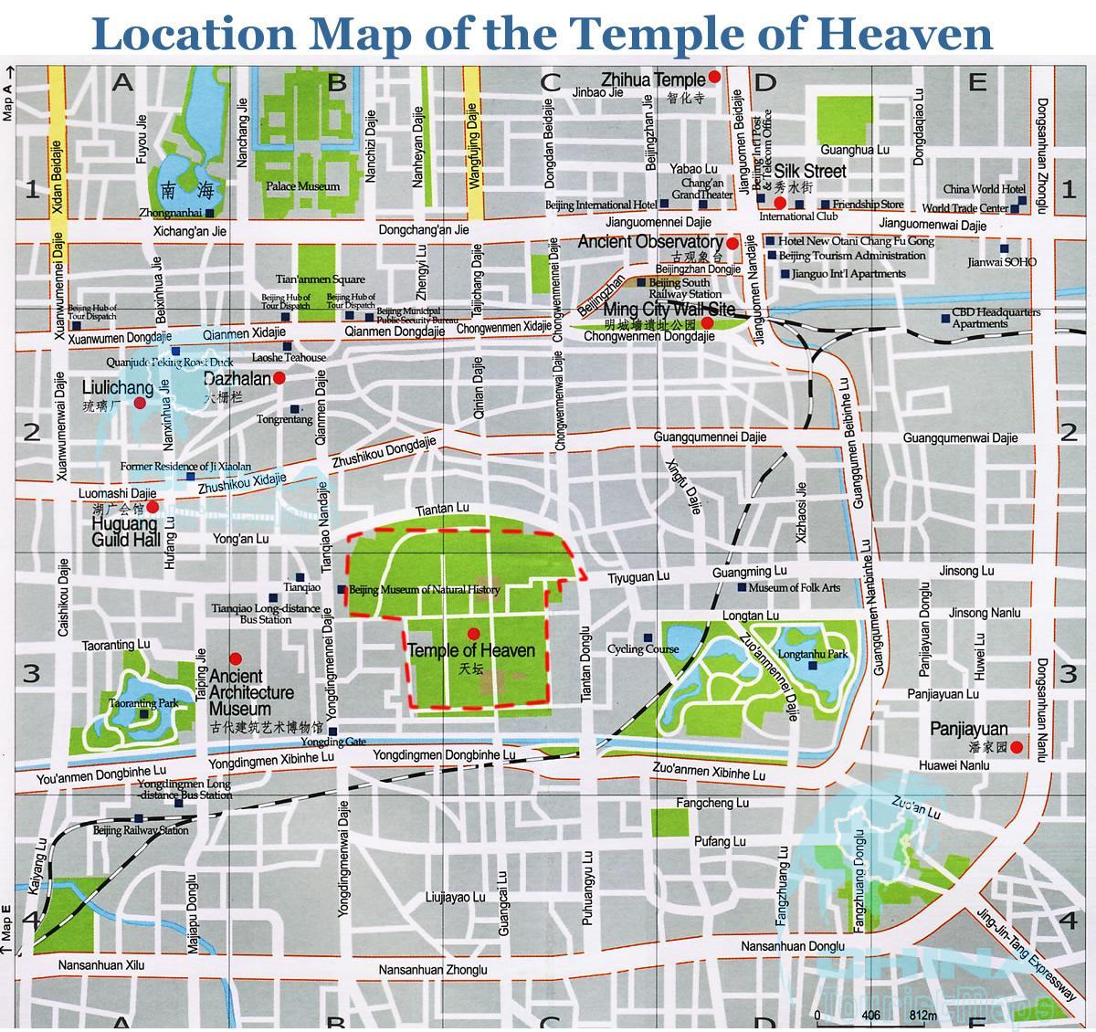 Karte Tempel des Himmels 