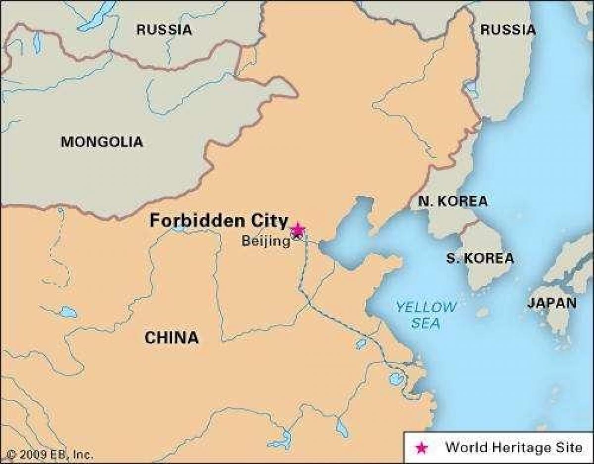 verbotene Stadt China-Karte