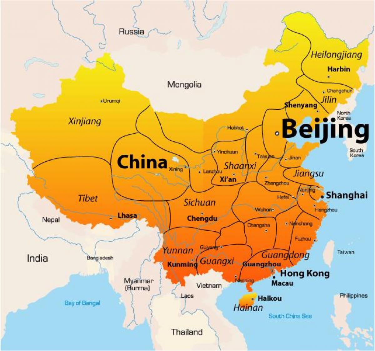 Peking-auf Karte anzeigen